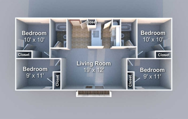 229 Littleton Alternate 4 Bedroom Floor Plan Example Illustration